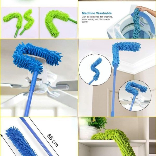 **Flexible Microfiber Fan Duster | Bendable Dusting Brush for Ceiling Fans, Furniture, Blinds & Hard-to-Reach Areas**